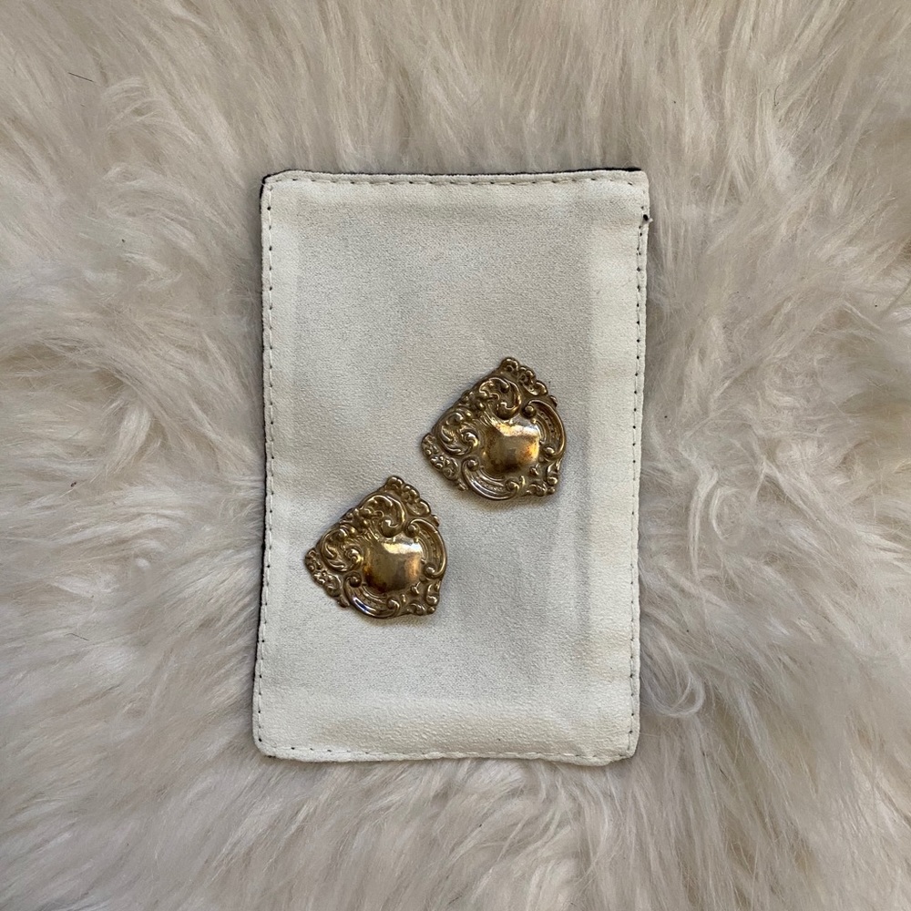 Vintage 925 sterling silver earrings clip on